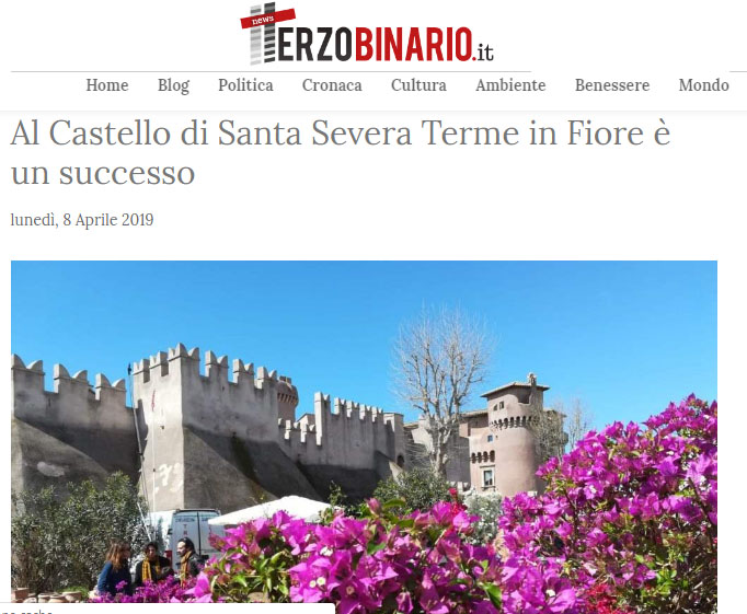 VI edizione – TerzoBinario.it “Al Castello di Santa Severa Terme in Fiore è un successo “